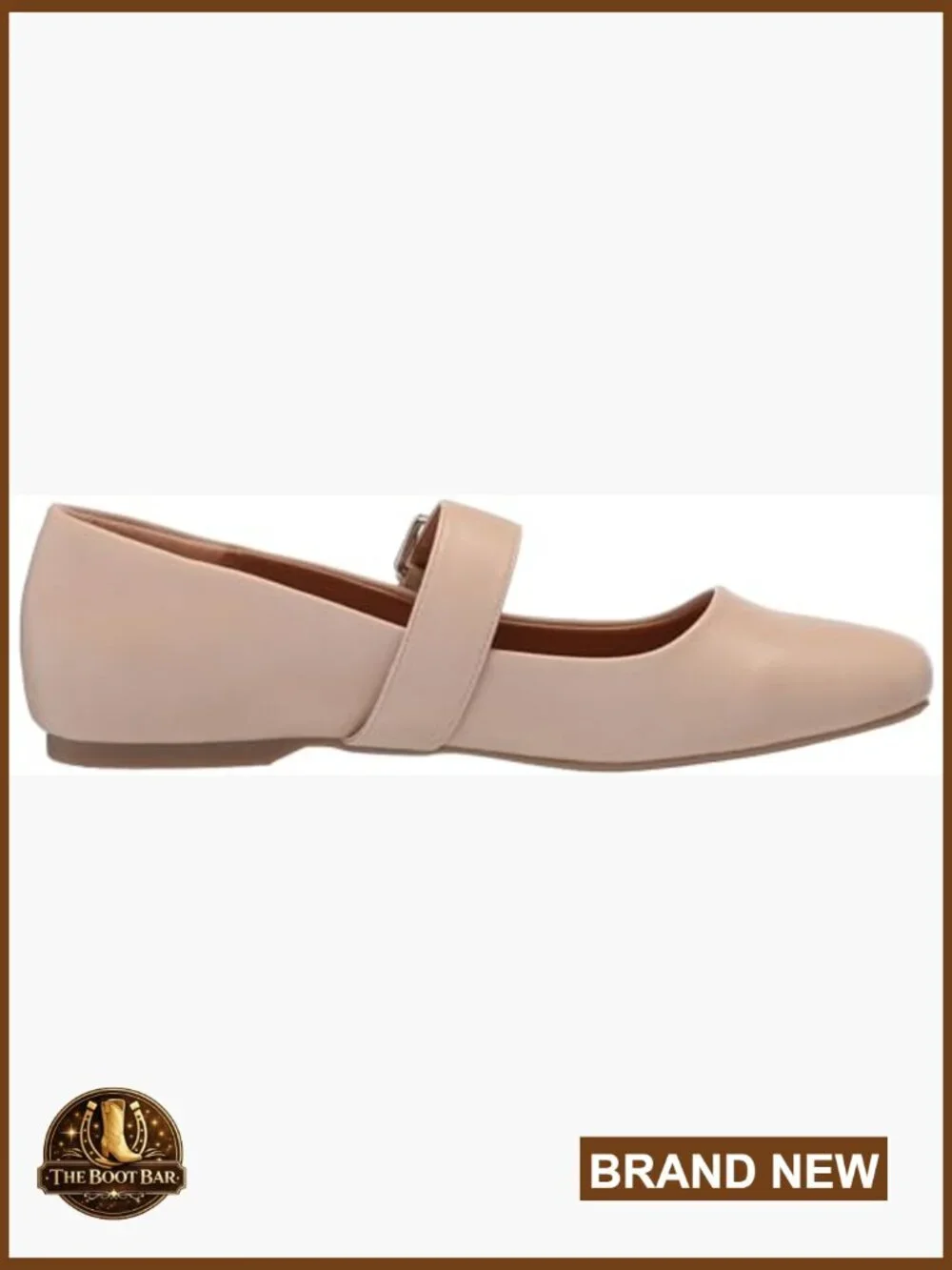 Women's Ballet Flats with Cushioned Insole and Mary Jane Strap